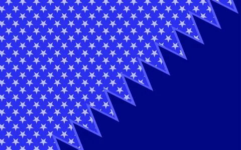Blue Star Pattern Background With Diagonal Jagged Edge for Patriotic and Fe.. Stock Illustration