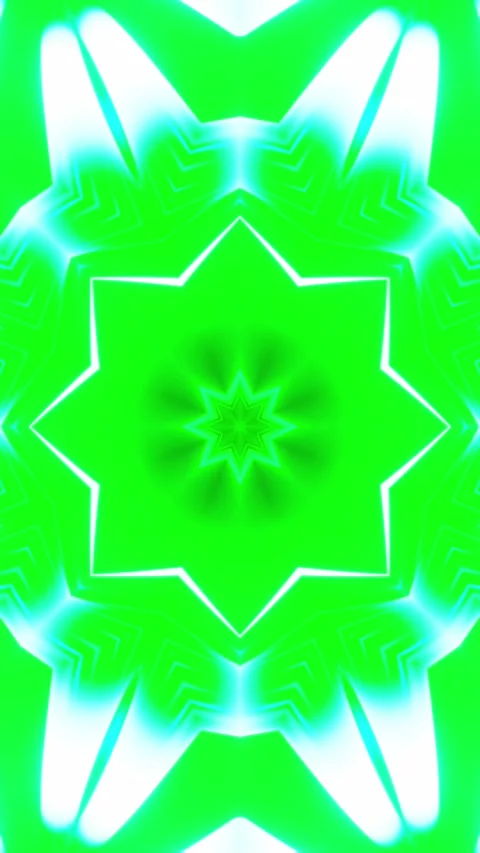 Blue star pattern on black background with blue center. Kaleidoscope VJ loop Stock Footage 314100642