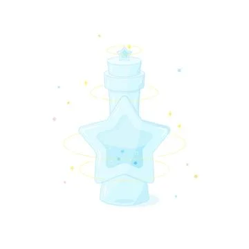 Blue star potion drink Stock Illustration