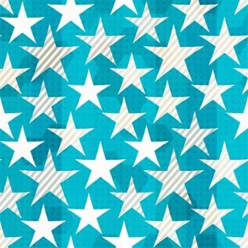 Blue star seamless Stock Illustration