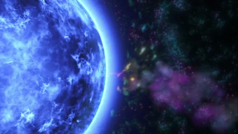 Blue Star With Space Stock Footage 202115074