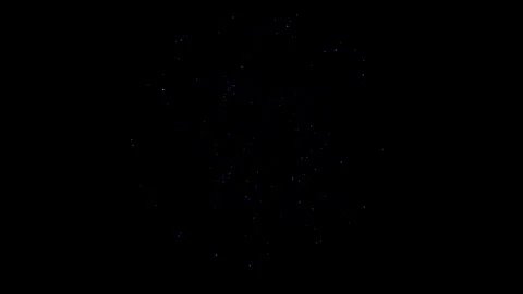 Blue Starburst Firework With Trail Exploding On Black Stock Footage 322187535