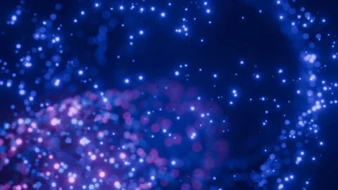 Blue stardust endless loop 3d animation background particles flow Stock Footage 308305757