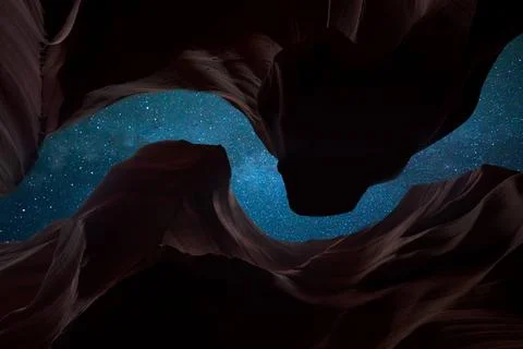 Blue Starry Night Stock Photos