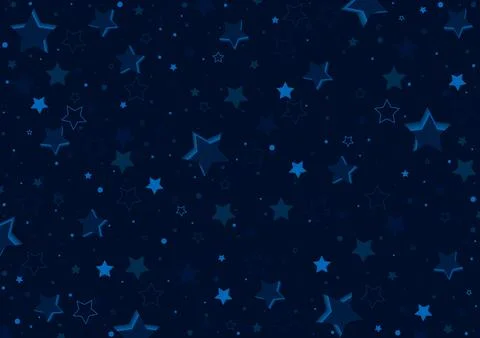 Blue Starry Pattern Stock Illustration