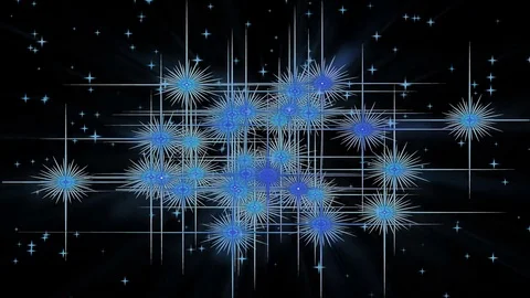 Blue, starry, vintage background with rays of light 動画素材 83527532