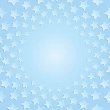 Blue stars in a circle with shadow. Eps 10. Stock Illustration