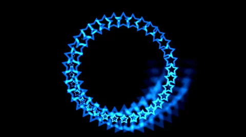 Blue Stars Cycle Stock Footage 39620318