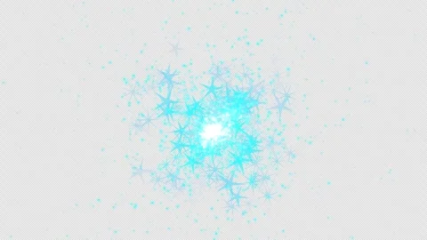 Blue stars particles exploding on transparent background. Stock Footage 250571544
