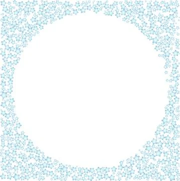 Blue stars in a shape of circle frame. Isolated editable vector clip art Stock Illustration