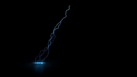 Blue Static Lightning on the Ground Loopable Motion Graphic Element Stock Footage 78939464