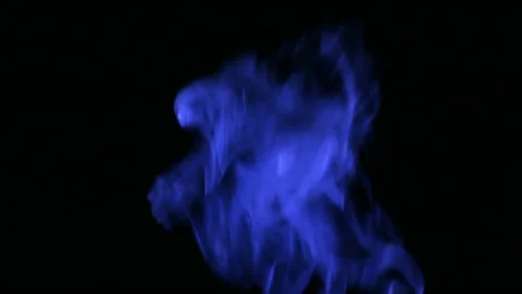 Blue Steam Rises from up. Blue smoke ove... | Stock Video | Pond5