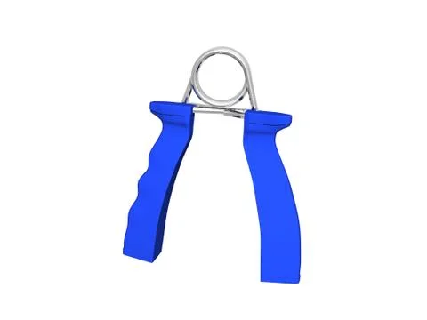 Blue steel spring to train the arm muscles Stock Illustration