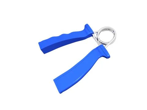 Blue steel spring to train the arm muscles Stock Illustration