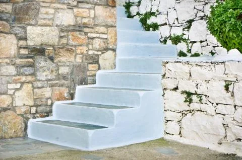 Blue steps Foto stock