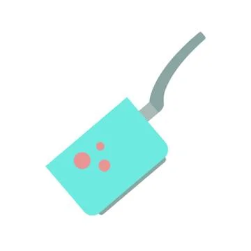 Blue stewpot with grey handle. Vector image Stock Illustration