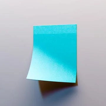 Blue sticker on white wall. Copy space. Empty space. 3d rendering 库存插图