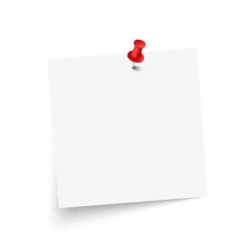 Blue Sticky Note with Realistic Shadow for Office, Business, or Educational Stock Illustration