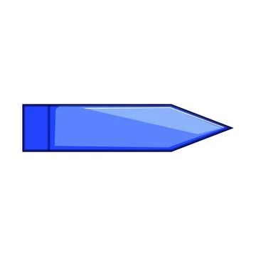 Blue sticky note tab arrow pointing right Stock Illustration