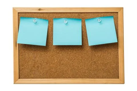Blue sticky notes Foto stock