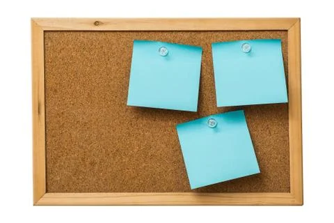 Blue sticky notes Stock Photos