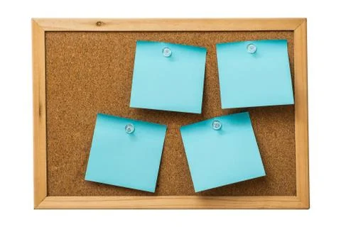 Blue sticky notes Stock Photos