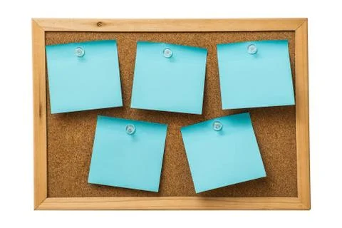Blue sticky notes Foto stock