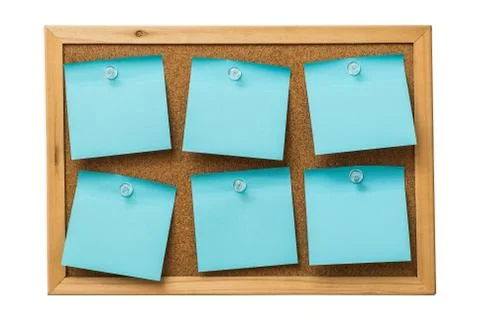 Blue sticky notes Foto stock
