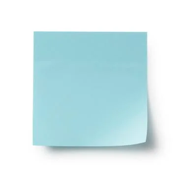 Blue sticky notes on a white background Stock Photos