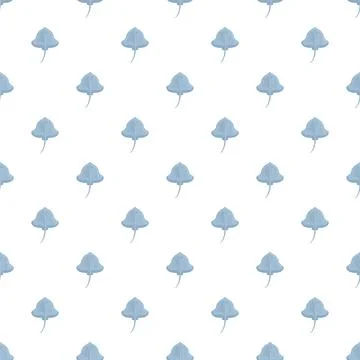 Blue stingray pattern creating marine seamless design 스톡 일러스트
