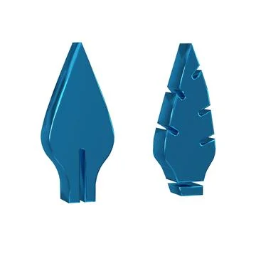 Blue Stone age arrow head icon isolated on transparent background. Medieval.. Stock Illustration