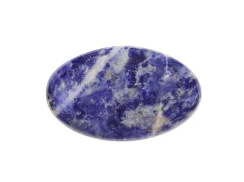 Blue stone cabochon Stock Photos