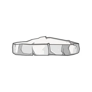 Blue stone platform cartoon vector illustration Stock Illustration