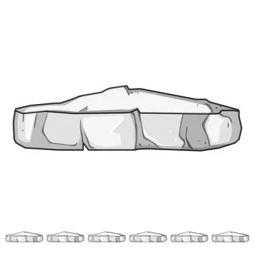 Blue stone platform cartoon vector graphic Stock Illustration