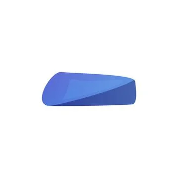 Blue stone rock, cobblestone or pebble vector icon, small rock, granite gravel Ilustração Stock