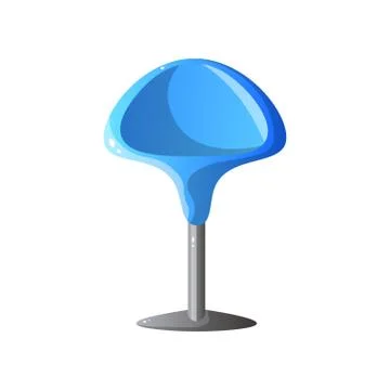 Blue stool in a flat style isolated on white background Stock Illustration