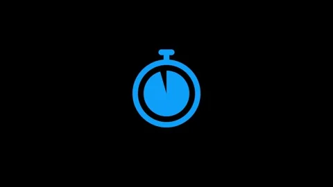Blue Stopwatch Countdown Timer Icon Stock Footage 333154195