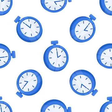 Blue Stopwatch Pattern Showing Time Passing Quickly Иллюстрация