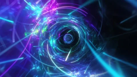 Blue Strand Tunnel VJ Loop Stock Footage 330007940