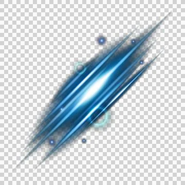 Blue streak of light with glowing effect and bubbles on white background  a.. 스톡 일러스트