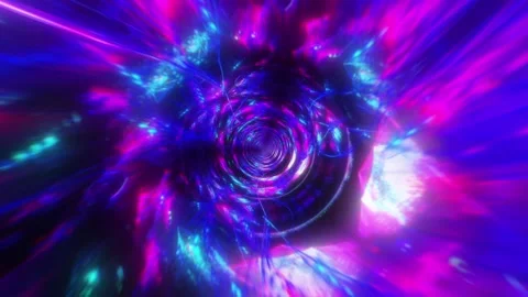 Blue Streak Tunnel VJ Loop Stock Footage 330003099