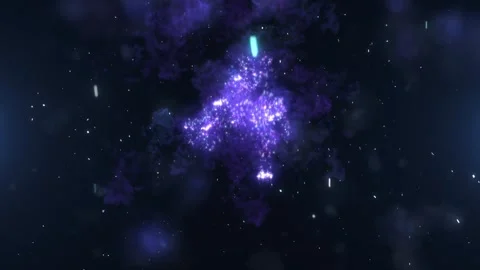 Blue Streaks Glitter Particles Countdown Stock Footage 311532044