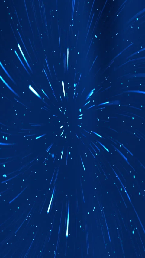 Blue streaks of light dance on a dark blue animated vertical background. 스톡 동영상 306378174