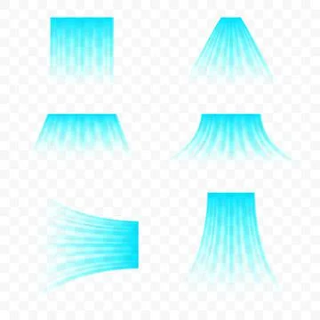 Blue stream of cold air from the conditioner. Clean fresh air flow. Wind 스톡 일러스트