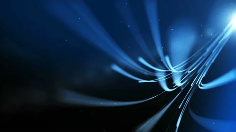 Blue stream with light and particles. Technology abstract background. Stock Footage 132130919