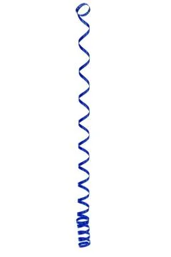 Blue streamer, isolated on a white background Stock Photos