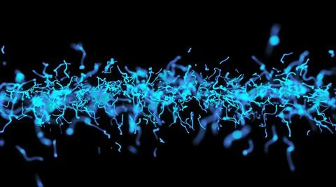 Blue Strings of Energy Stock Illustration