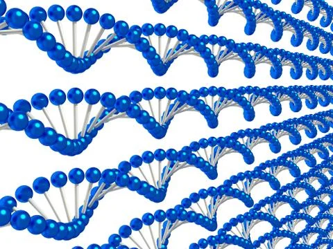 Blue strings of genetic code background 스톡 일러스트