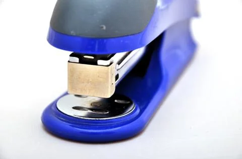 Blue strip stapler Stock Photos