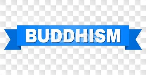 Blue Stripe with BUDDHISM Text Stock Illustration